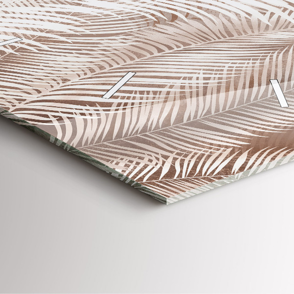 Štvorcové hodiny Tropické boho listy