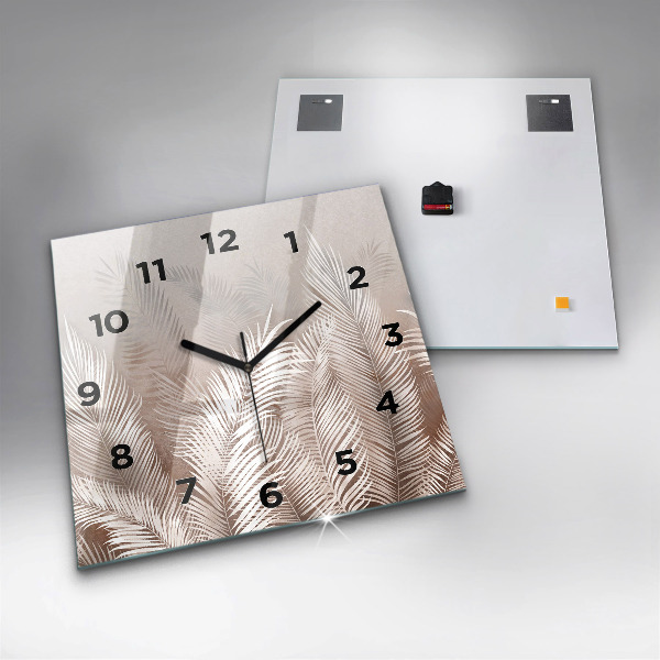 Štvorcové hodiny Tropické boho listy