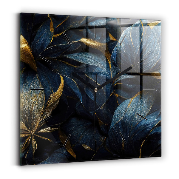 Štvorcové hodiny Dekoratívne kvety