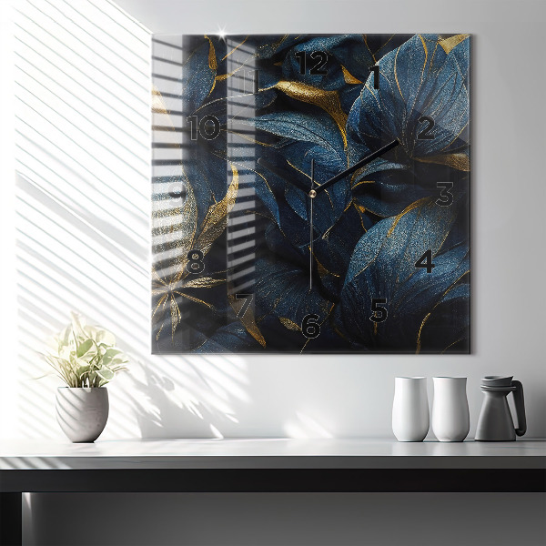 Štvorcové hodiny Dekoratívne kvety