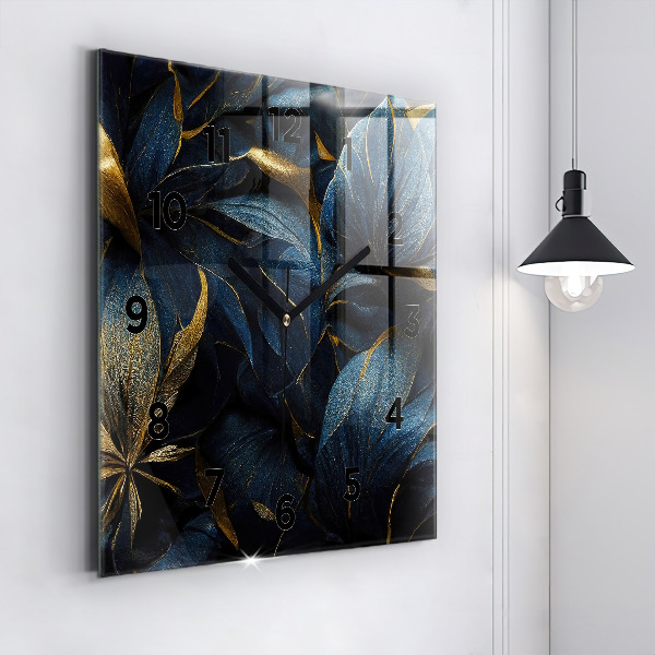 Štvorcové hodiny Dekoratívne kvety