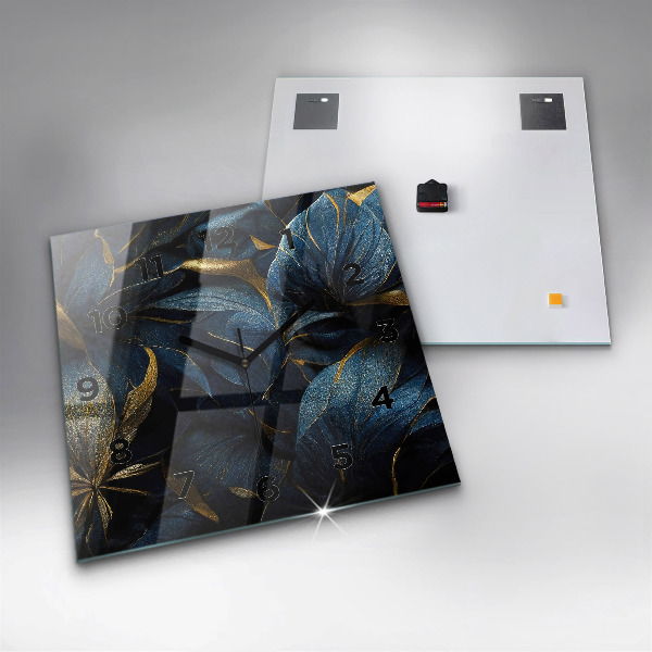 Štvorcové hodiny Dekoratívne kvety