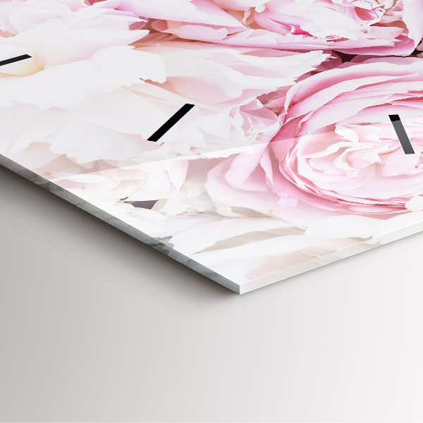 Štvorcové hodiny Dekoratívne kvety