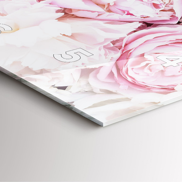 Štvorcové hodiny Dekoratívne kvety