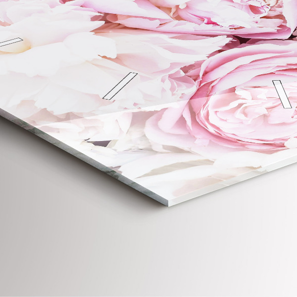 Štvorcové hodiny Dekoratívne kvety