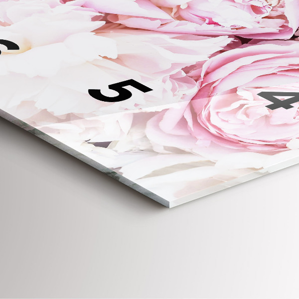 Štvorcové hodiny Dekoratívne kvety