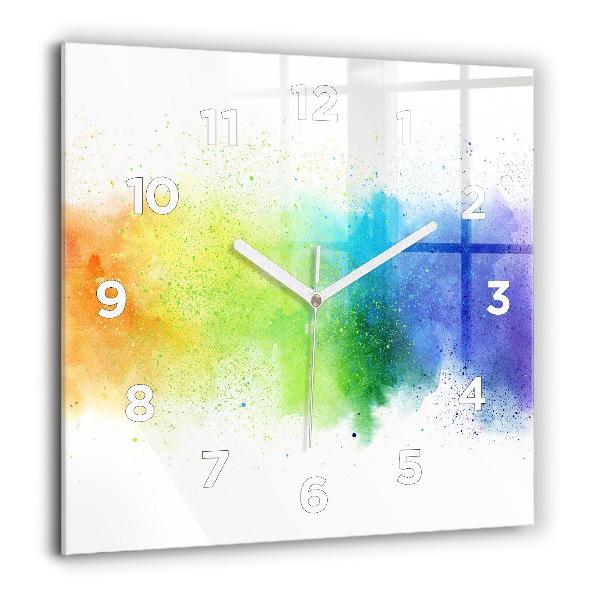 Štvorcové hodiny Abstraktná dúha