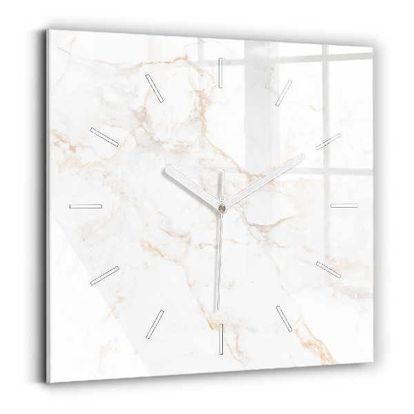 Štvorcové hodiny Elegantný mramor