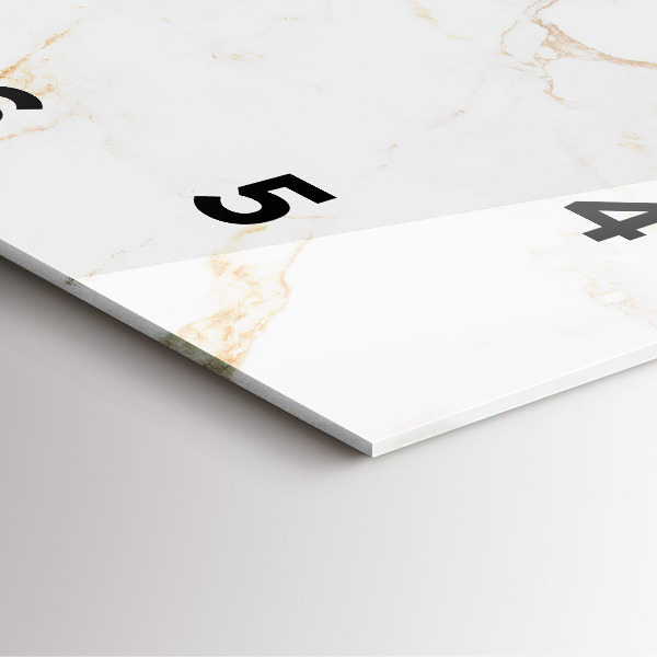 Štvorcové hodiny Elegantný mramor