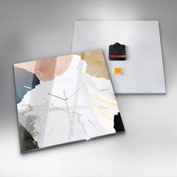 Štvorcové hodiny Abstrakcia škvrny