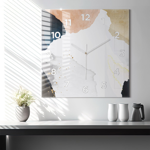 Štvorcové hodiny Abstrakcia škvrny