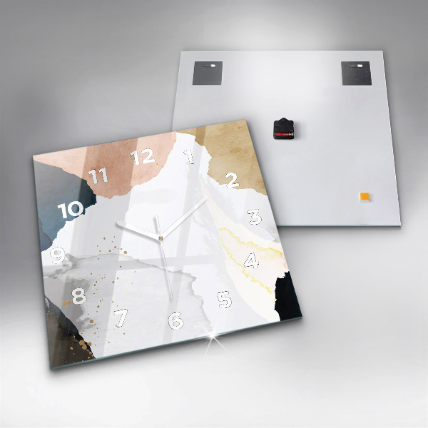 Štvorcové hodiny Abstrakcia škvrny