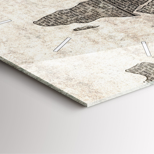 Štvorcové hodiny Mapa sveta v novinách