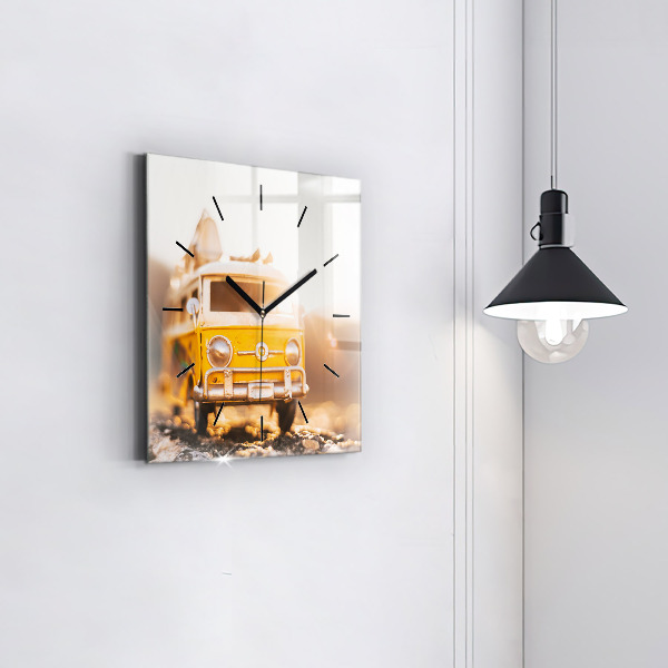 Štvorcové hodiny Auto na dovolenke