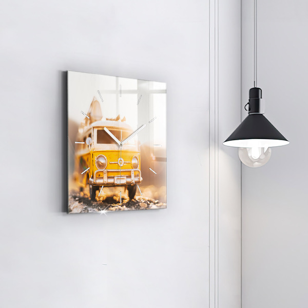 Štvorcové hodiny Auto na dovolenke