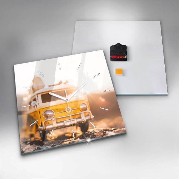 Štvorcové hodiny Auto na dovolenke