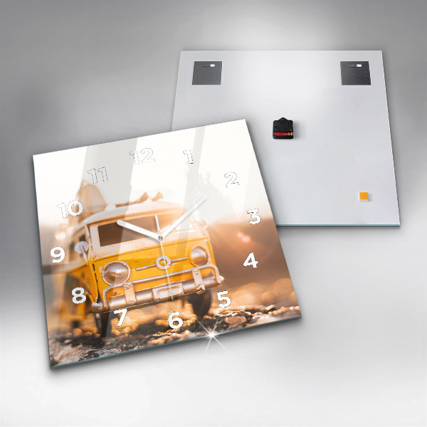 Štvorcové hodiny Auto na dovolenke