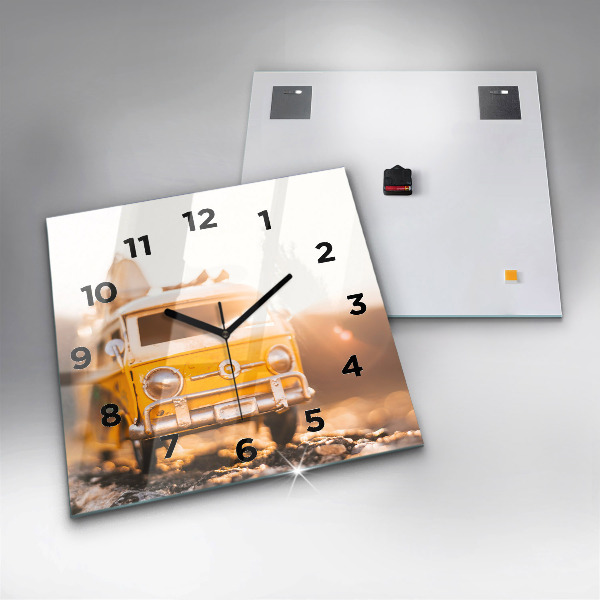 Štvorcové hodiny Auto na dovolenke