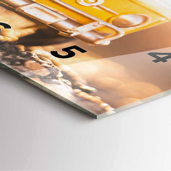 Štvorcové hodiny Auto na dovolenke