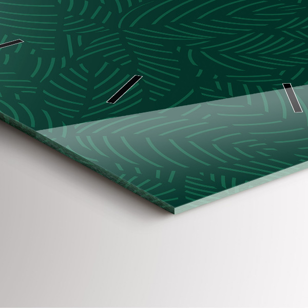 Štvorcové hodiny Vzor listov