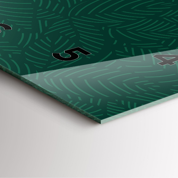 Štvorcové hodiny Vzor listov