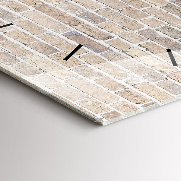 Štvorcové hodiny Tehlová stena