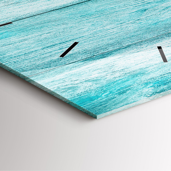 Štvorcové hodiny Modré staré drevo