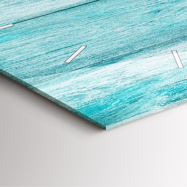 Štvorcové hodiny Modré staré drevo