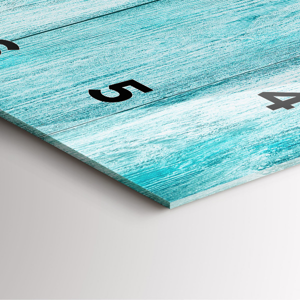 Štvorcové hodiny Modré staré drevo