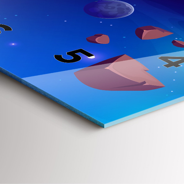 Štvorcové hodiny Galaxie planéty