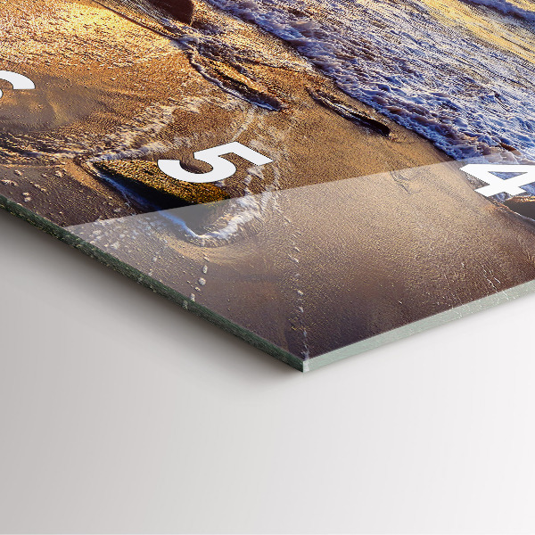 Štvorcové hodiny Západ slnka na pláži