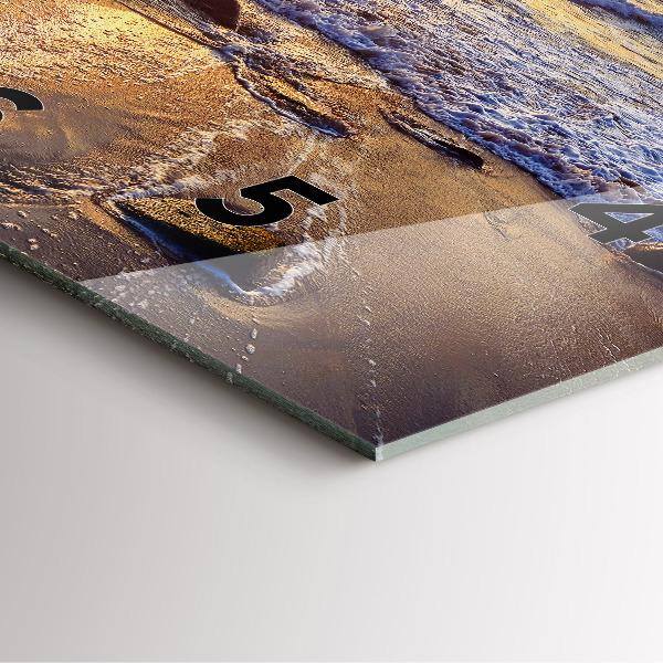 Štvorcové hodiny Západ slnka na pláži