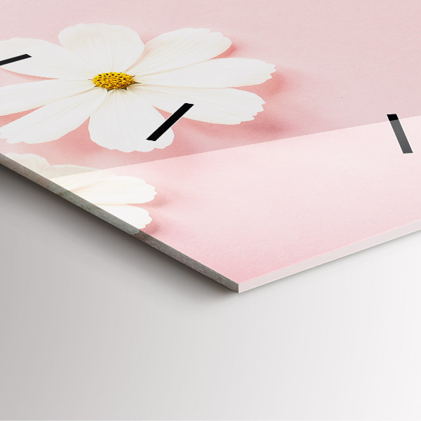 Štvorcové hodiny Kvety sedmokrásky