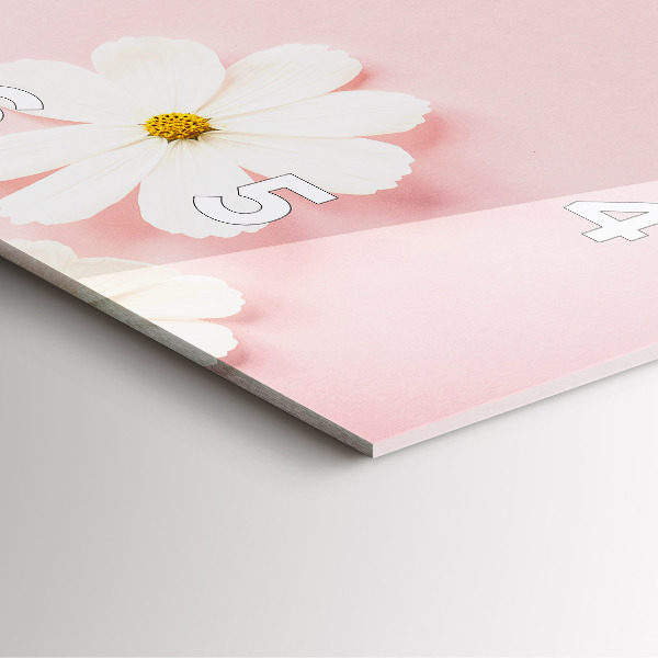 Štvorcové hodiny Kvety sedmokrásky