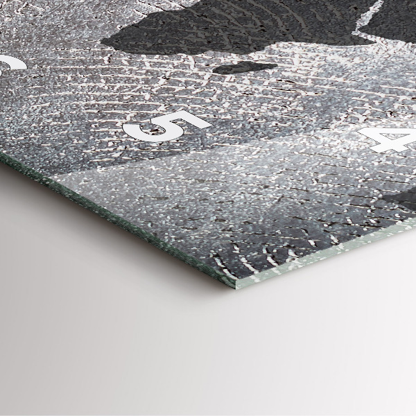 Štvorcové hodiny Konkrétna mapa sveta