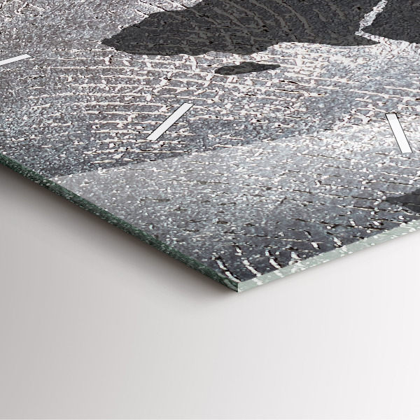 Štvorcové hodiny Konkrétna mapa sveta