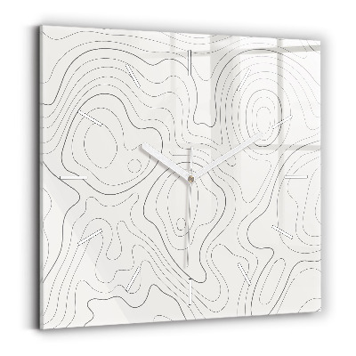 Štvorcové hodiny Abstrakcia škvrny