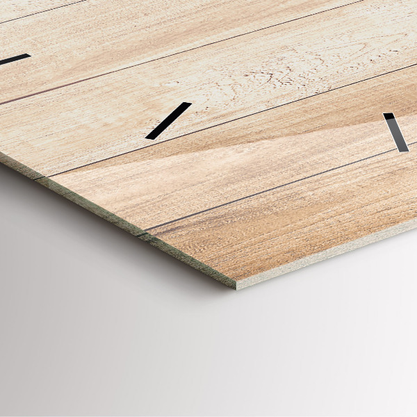 Štvorcové hodiny Drevená textúra