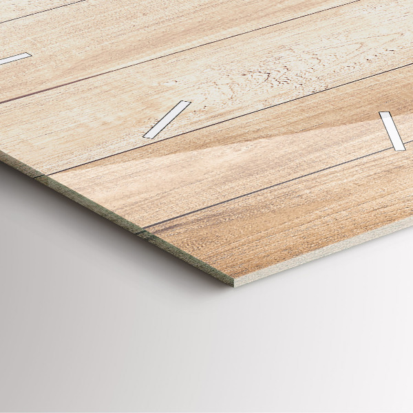 Štvorcové hodiny Drevená textúra