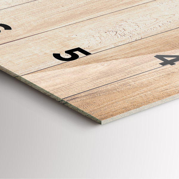 Štvorcové hodiny Drevená textúra