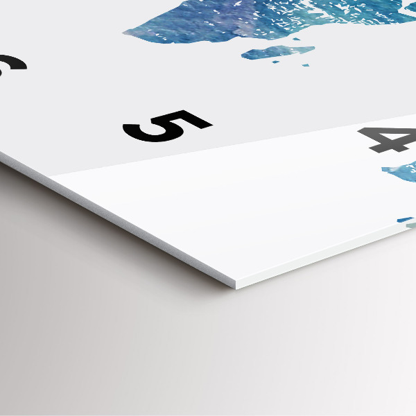 Štvorcové hodiny Mapa sveta