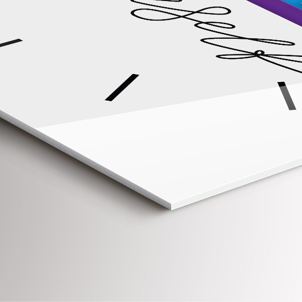 Štvorcové hodiny Nápis Buď sám sebou