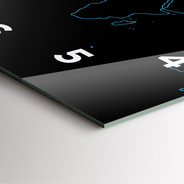 Štvorcové hodiny Obrysy mapy sveta