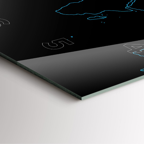 Štvorcové hodiny Obrysy mapy sveta