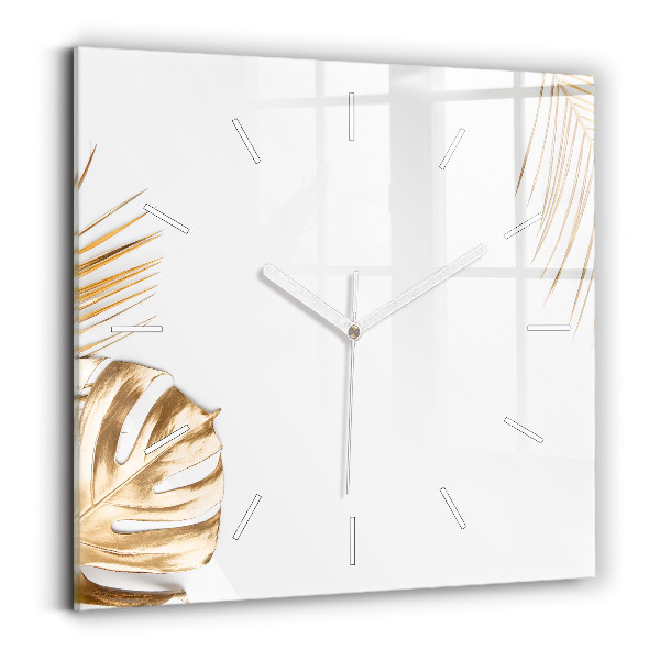 Štvorcové hodiny Tropické listy