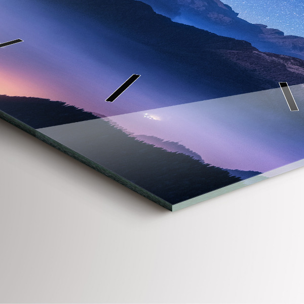 Štvorcové hodiny Mliečna dráha a hory