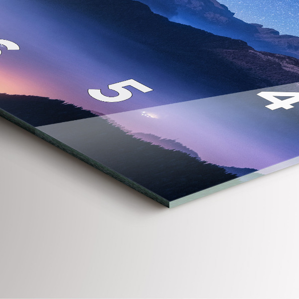 Štvorcové hodiny Mliečna dráha a hory