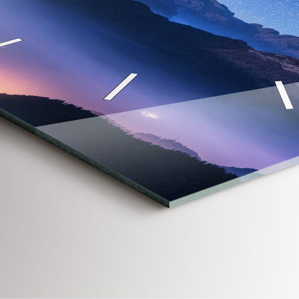 Štvorcové hodiny Mliečna dráha a hory