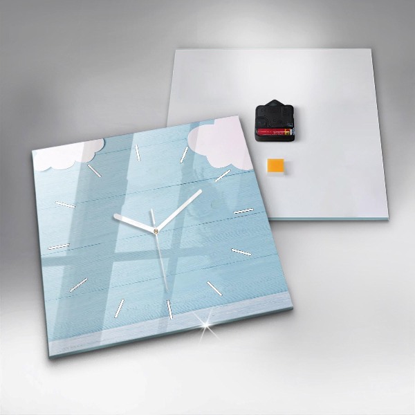 Štvorcové hodiny Detská tabuľa