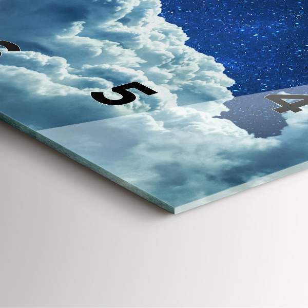 Štvorcové hodiny Nočná obloha